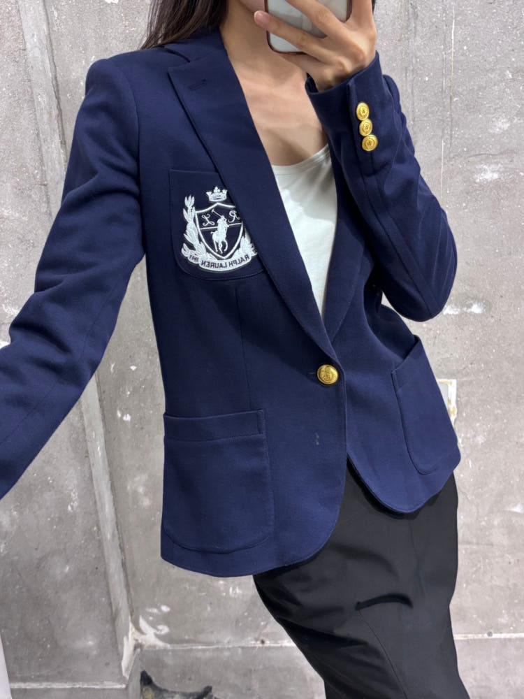 Polo 폴로 신형라벨 네이비 우먼 블레이저 5