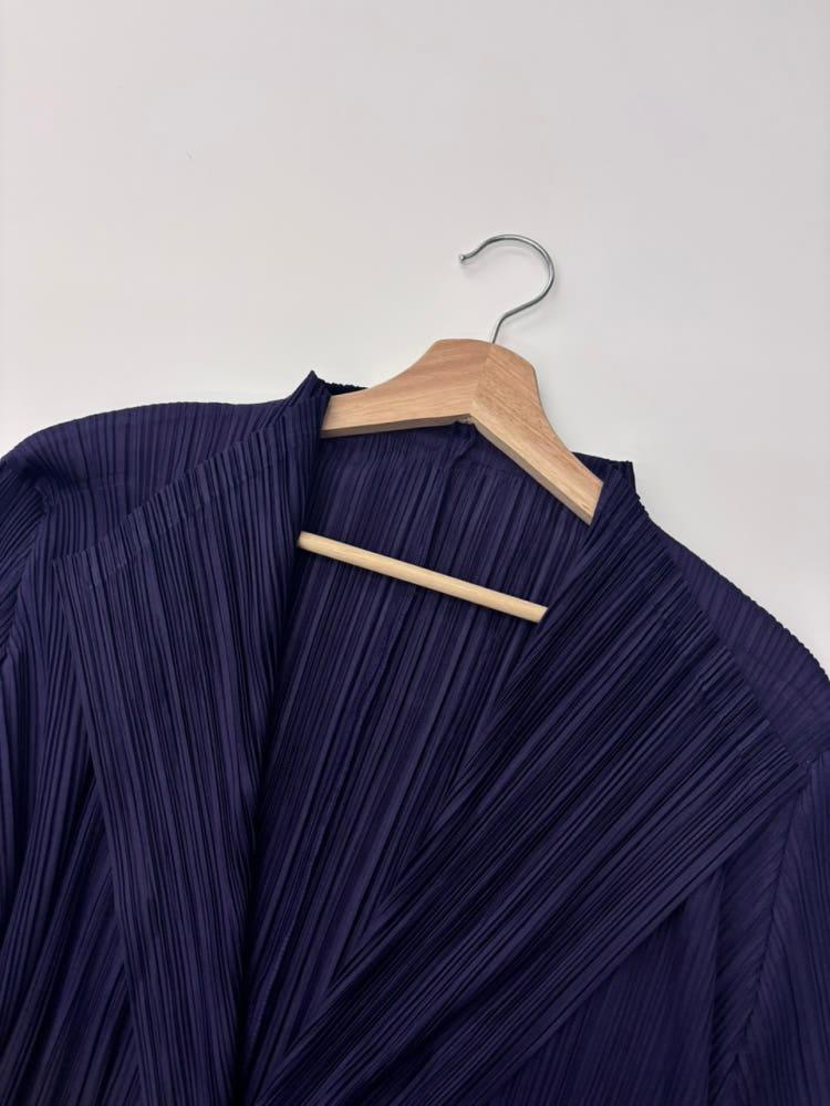 Pleats Please 플리츠플리즈 퍼플 오픈 롱 가디건 9