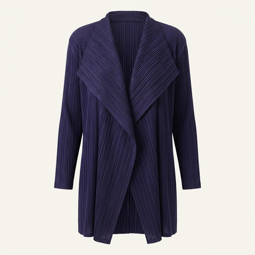 Pleats Please 플리츠플리즈 퍼플 오픈 롱 가디건 1