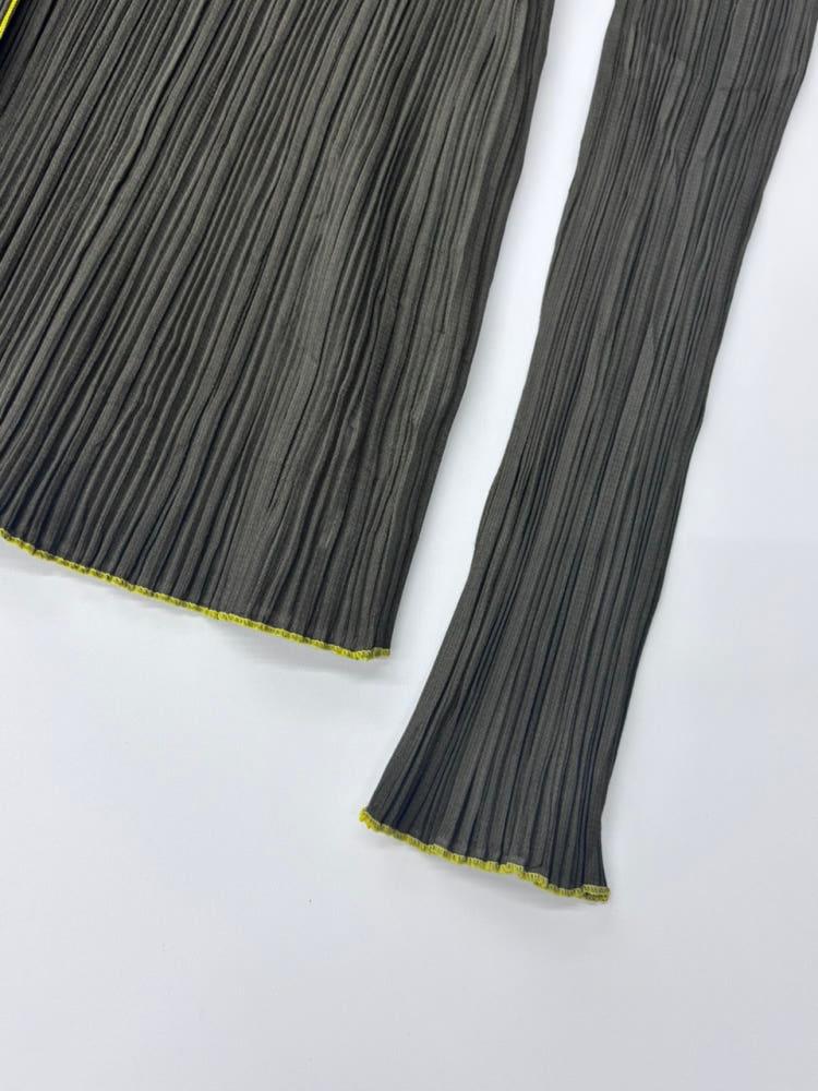 Pleats Please 플리츠플리즈 카키 프린팅 가디건 9