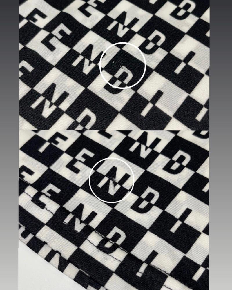 Fendi 펜디 로고 프린트 슬리브리스 원피스 11