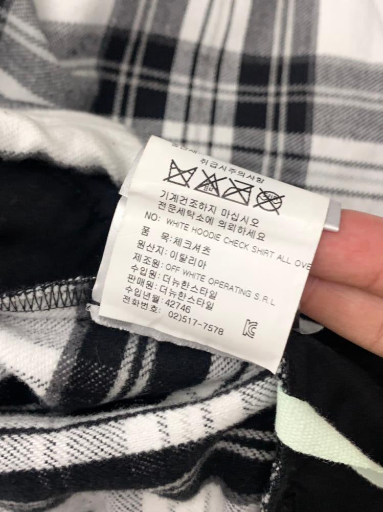 Off White 오프화이트 18SS 체크 플란넬 셔츠 자켓 11