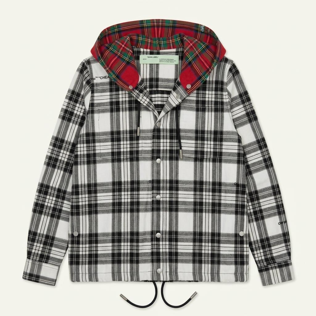Off White 오프화이트 18SS 체크 플란넬 셔츠 자켓 1