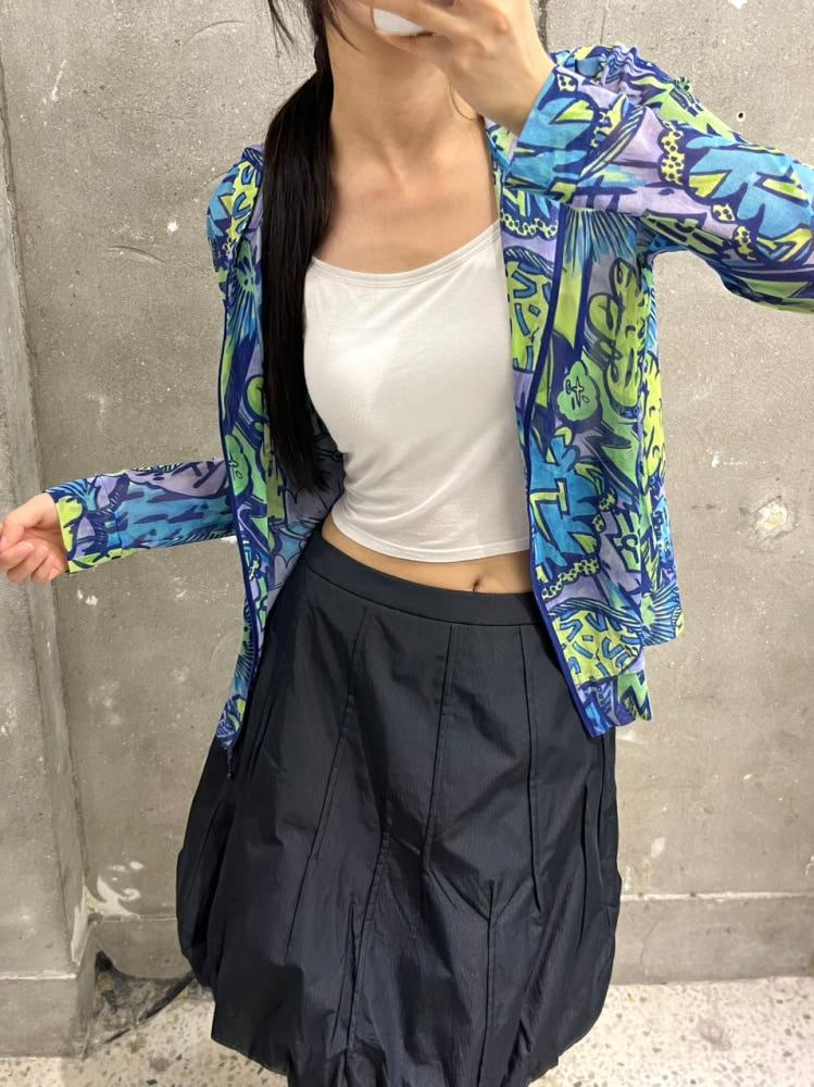 Pleats Please 플리츠 플리즈 그래픽디자인 나일론 후드집업 5