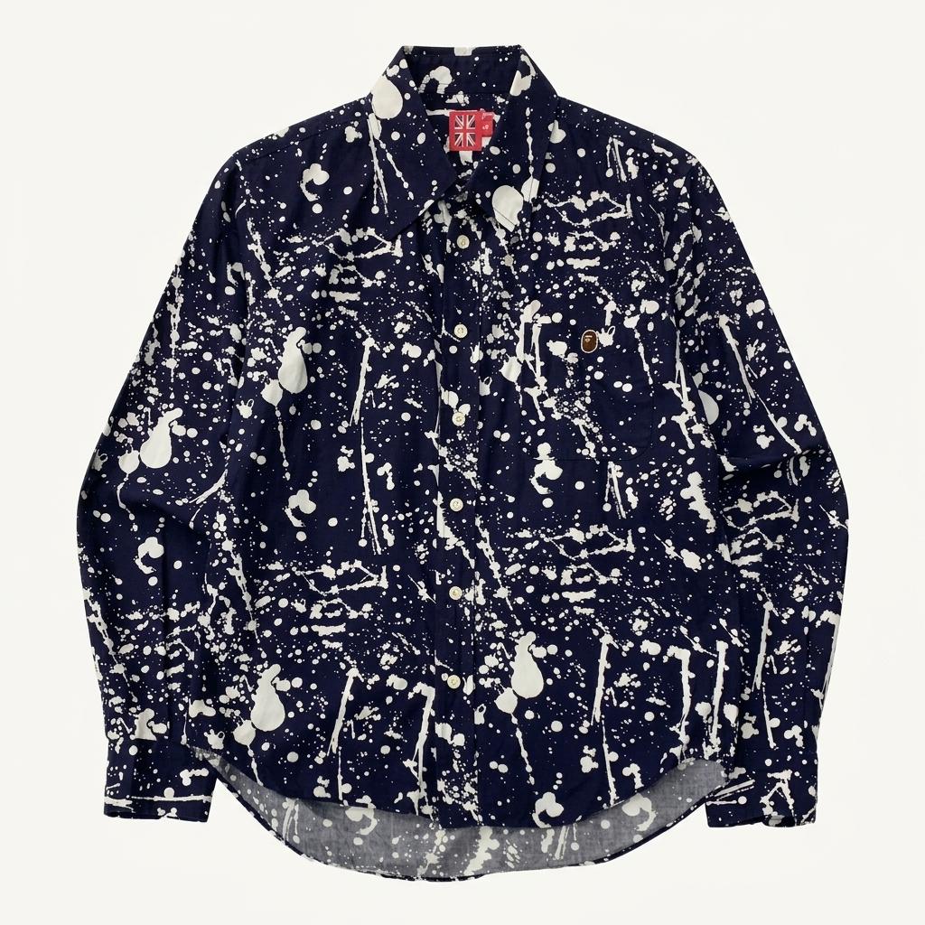 Bape 베이프 90‘s 사루 로고 타이다이 셔츠 1