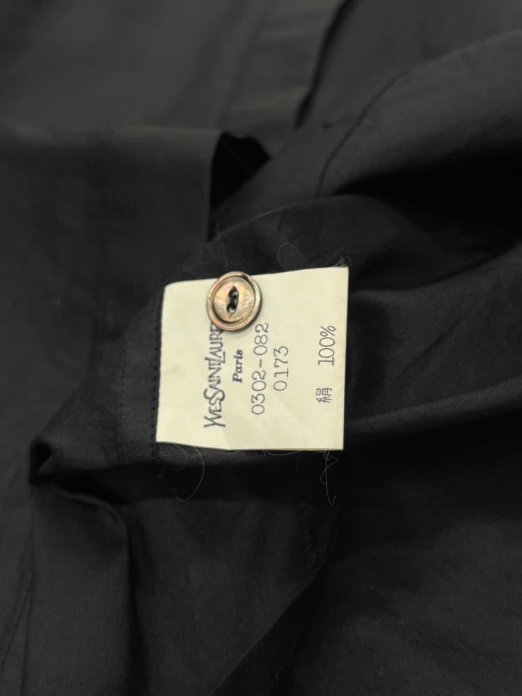Yves Saint Lauren 입생로랑 90s 프릴 블랙 실크 블라우스 6