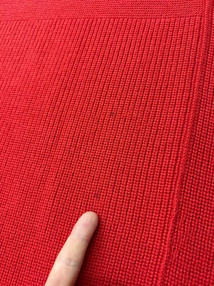 Juun.J 준지 레드 컬러 레터링 오버사이즈 니트 8