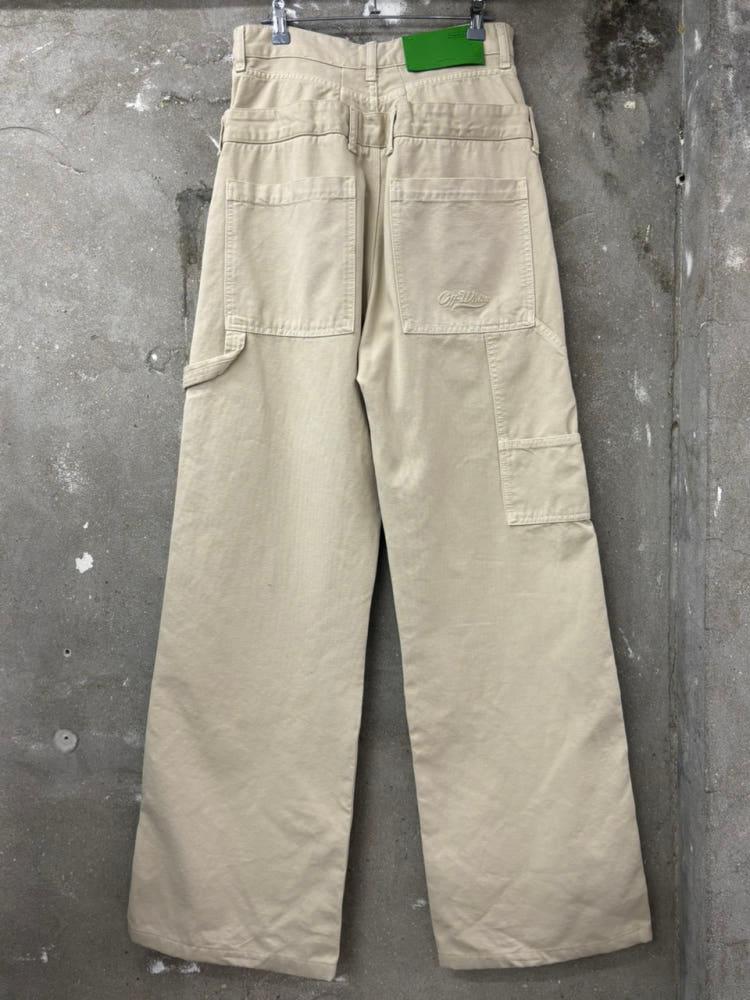 Off White 오프화이트 베이지 카팬터 더블 팬츠 4