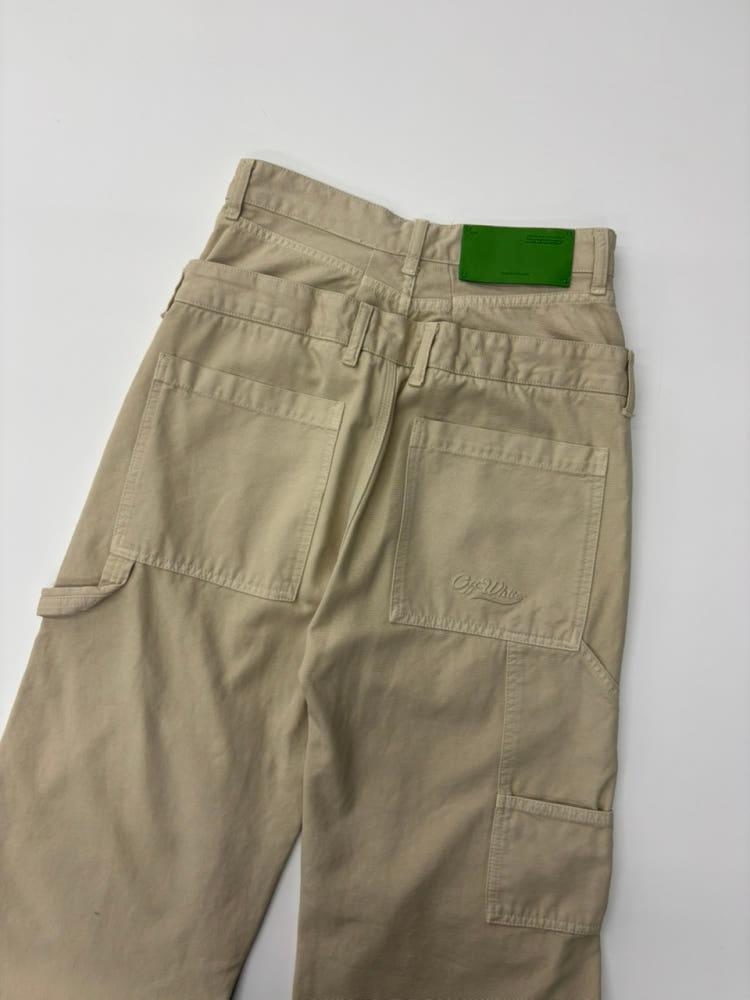 Off White 오프화이트 베이지 카팬터 더블 팬츠 7