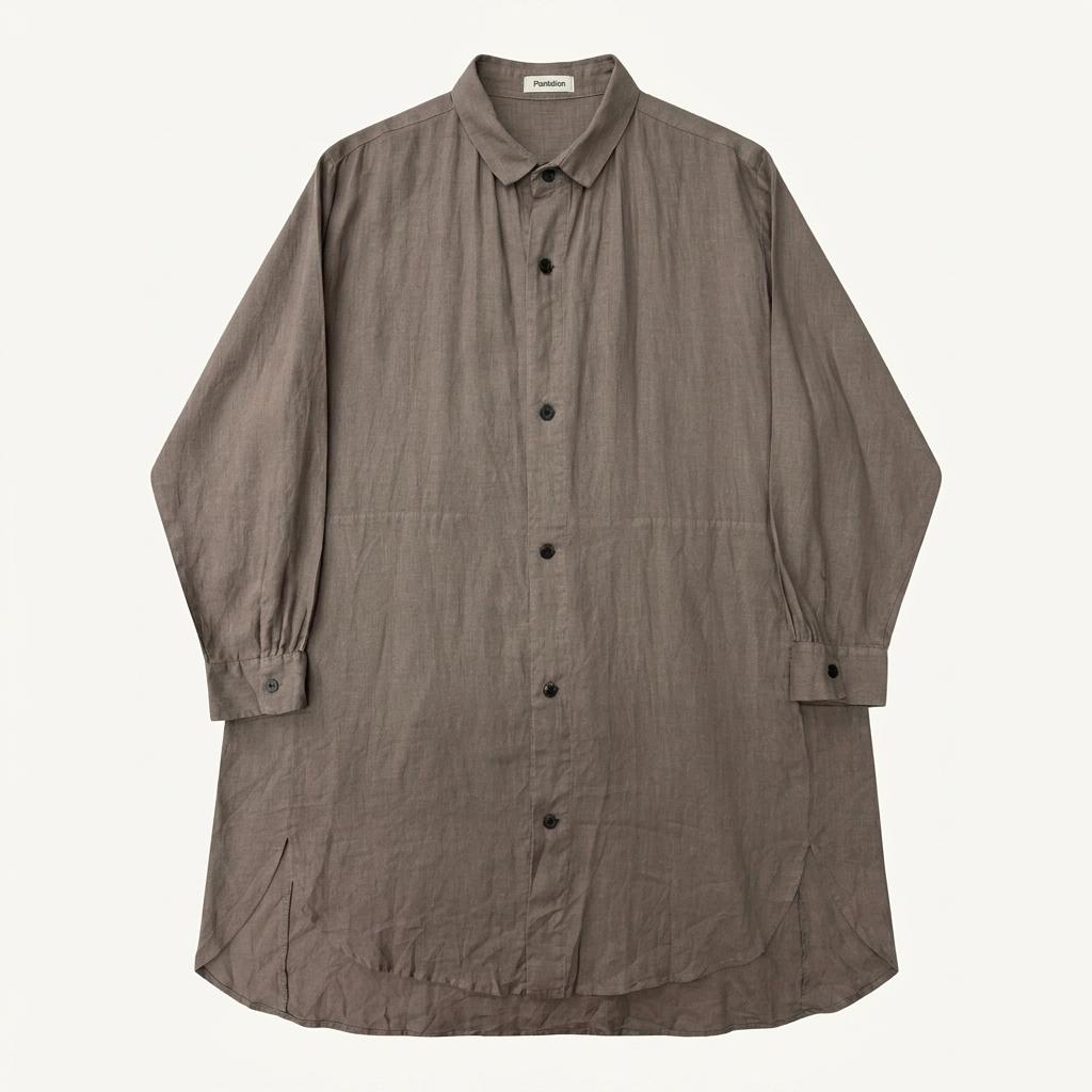 IsseyMiyake Plantation 플랜테이션 모카 린넨 셔츠원피스 1