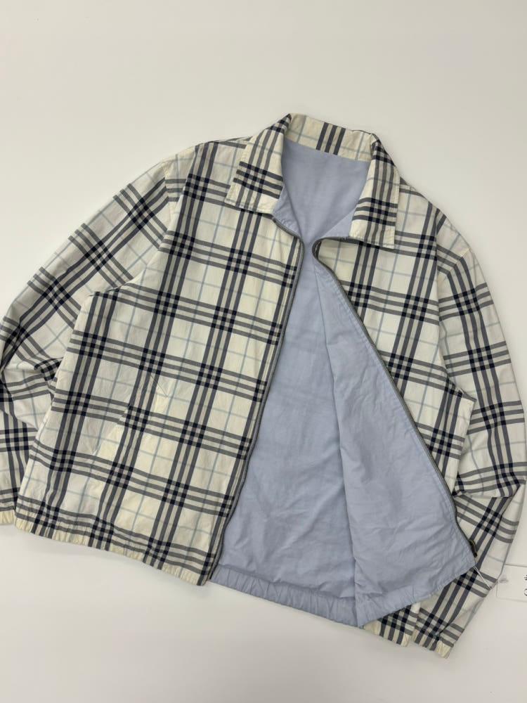 Burberry 버버리 화이트-스카이블루 리버시블 노바체크 자켓 3