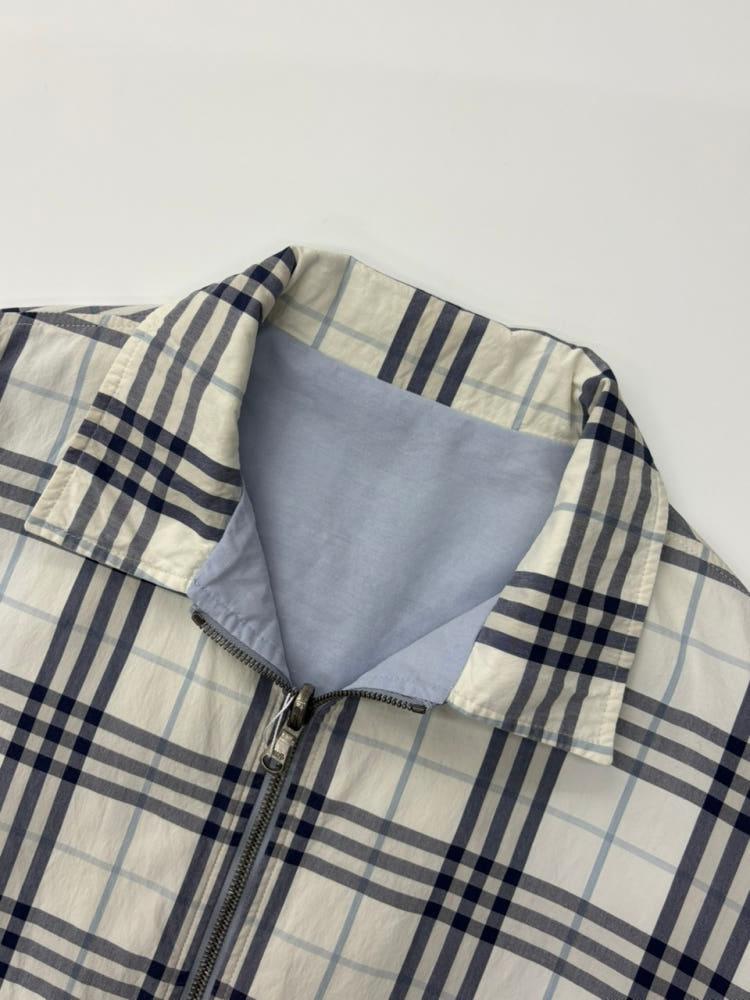 Burberry 버버리 화이트-스카이블루 리버시블 노바체크 자켓 7