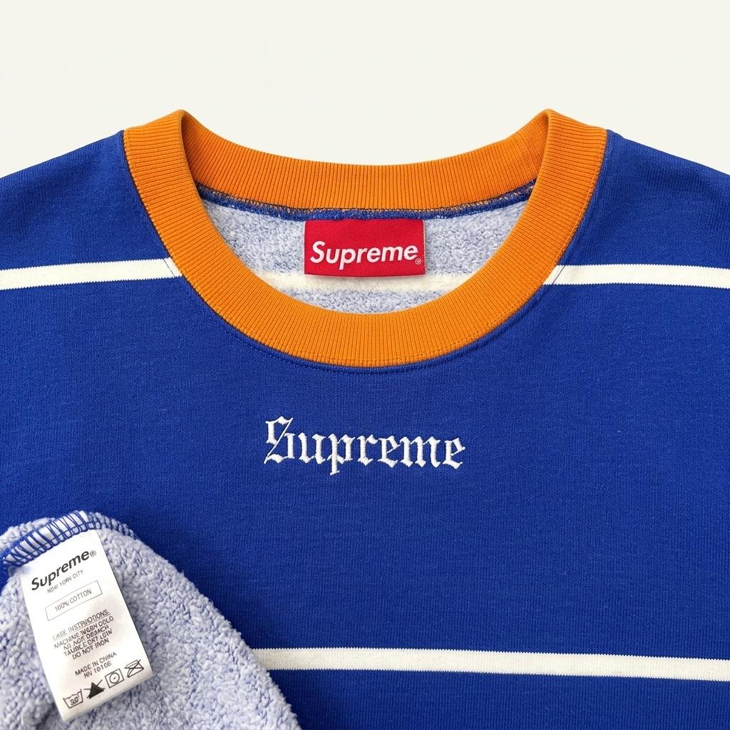 SUPREME 슈프림 17 F/W 스트라이프 패턴 크루넥 스웻셔츠 1