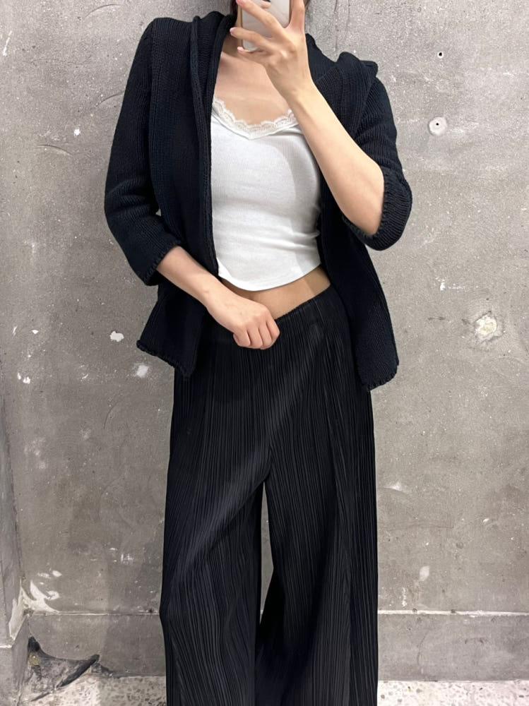 Y's 요지야마모토 블랙 오픈 코튼 가디건 4