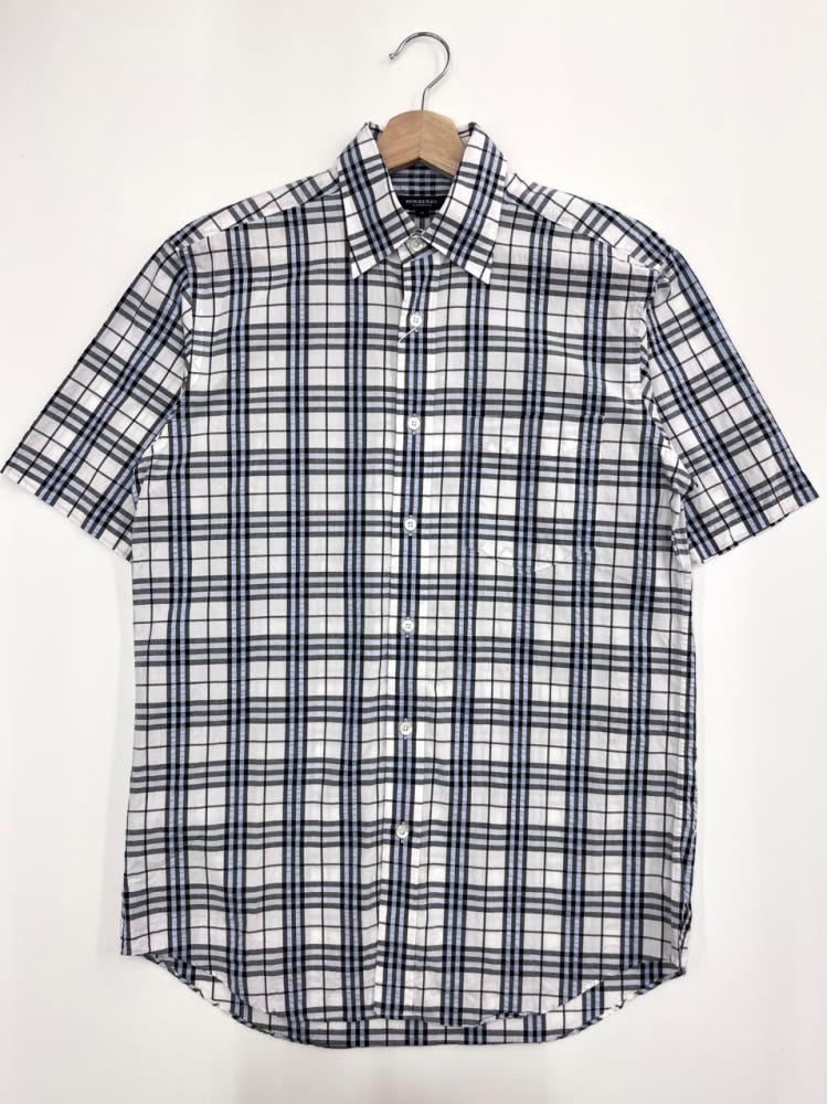 Burberry 버버리 런던 블루 체크 반팔 셔츠 4