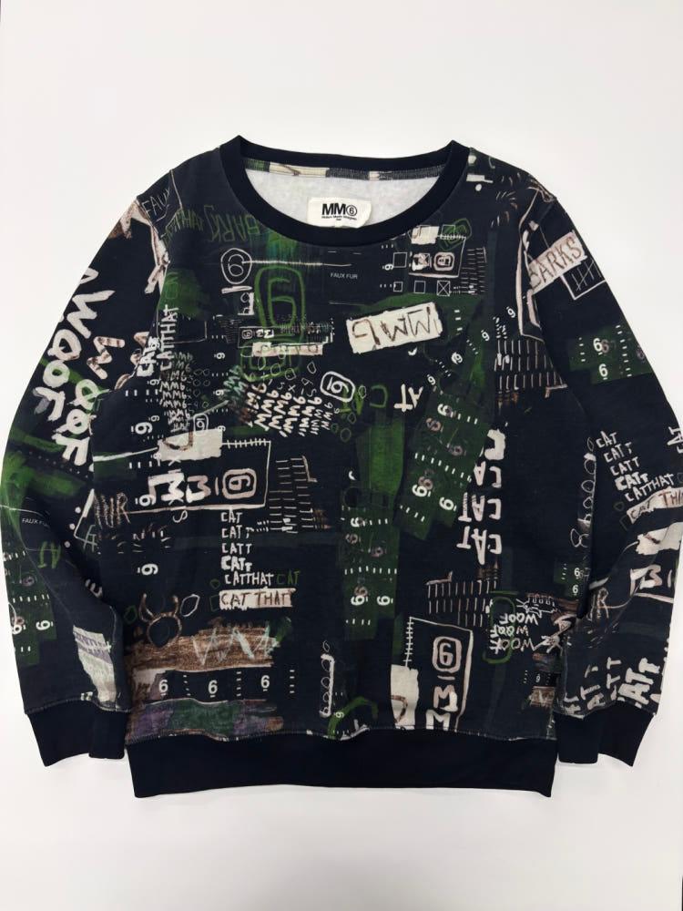 MM6 메종 마르지엘라 14FW 바스키아 프린트 맨투맨 4