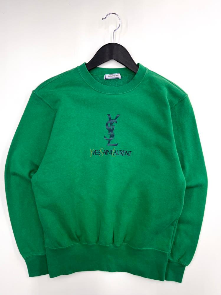 YvesSaintLauren 입생로랑 90’s ysl 스펠로고 그린 맨투맨 5
