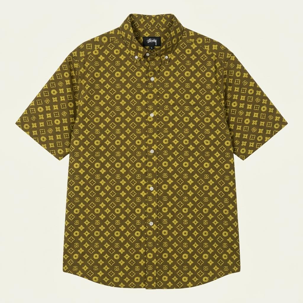 Stussy 스투시 90's 루이비통 패러디 하프 셔츠 1