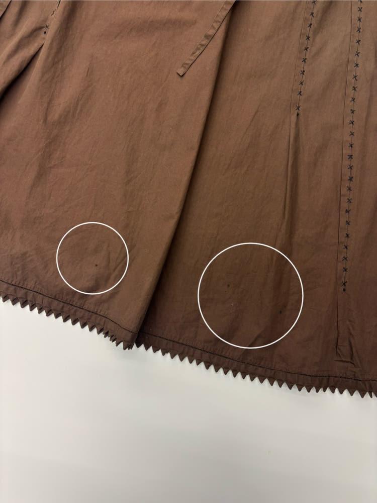 Issey Miyake 이세이미야케 하트 브라운 디테일 롱스커트 11