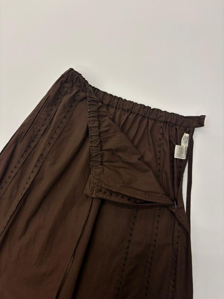 Issey Miyake 이세이미야케 하트 브라운 디테일 롱스커트 9