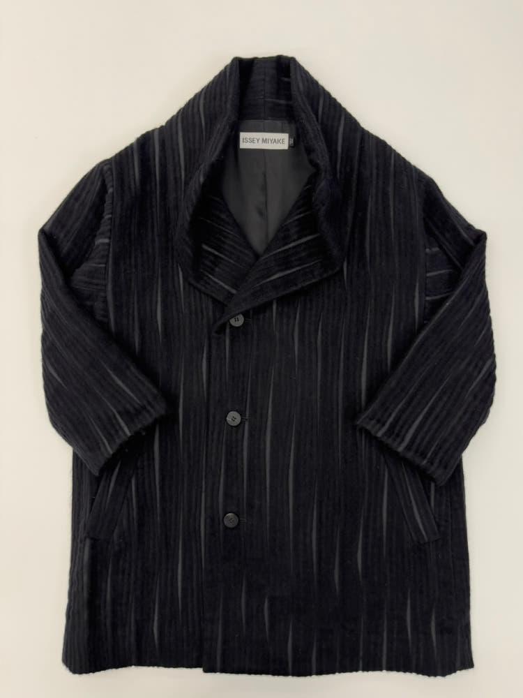 Issey Miyake 이세이미야케 블랙 숄카라 울 코트 7