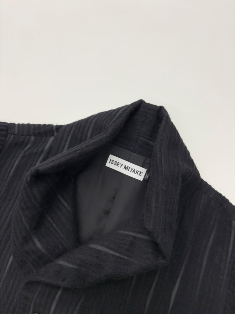 Issey Miyake 이세이미야케 블랙 숄카라 울 코트 9