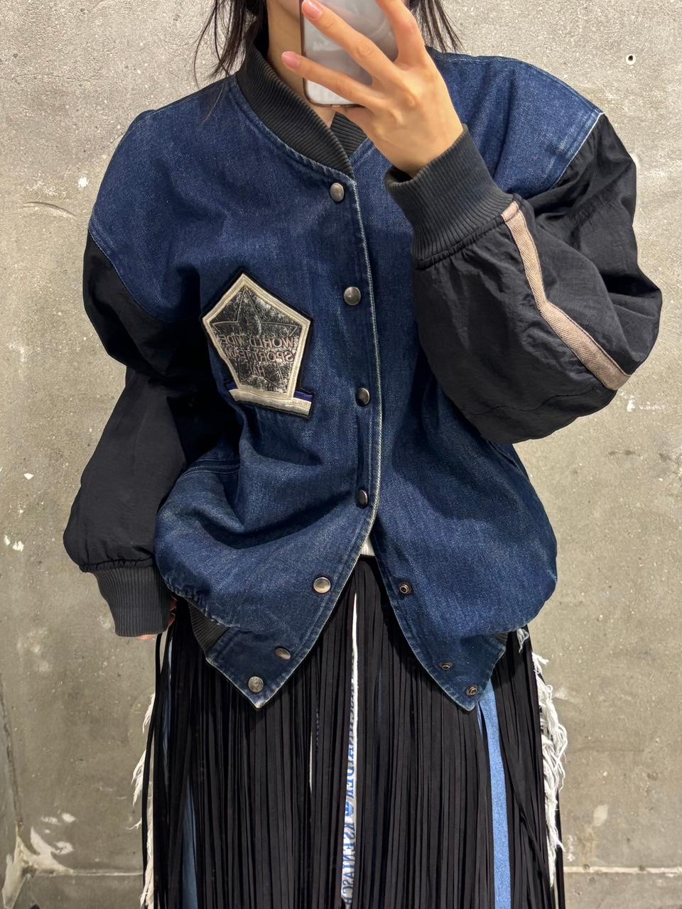 Issey Miyake 이세이미야케 90’s 스포팅 기어 데님-블랙 바시티 자켓 2