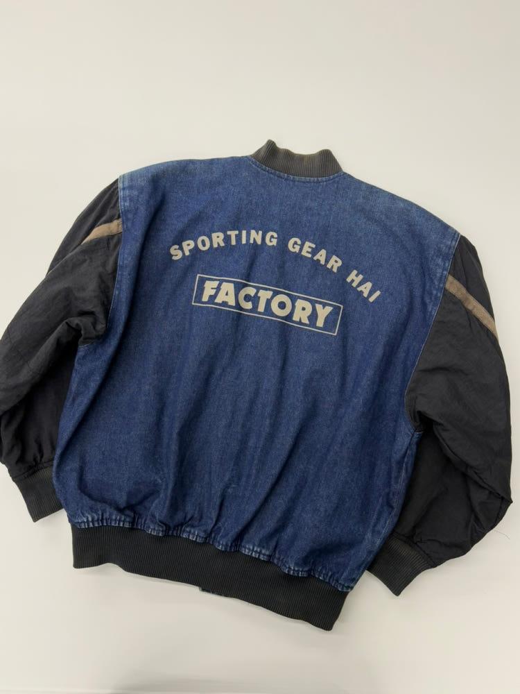 Issey Miyake 이세이미야케 90’s 스포팅 기어 데님-블랙 바시티 자켓 10
