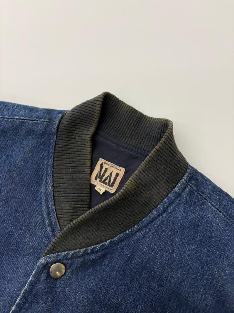 Issey Miyake 이세이미야케 90’s 스포팅 기어 데님-블랙 바시티 자켓 9