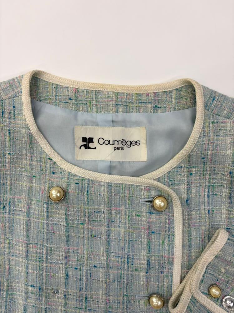 Courreges 꾸레쥬 블루 트위드 셋업 6