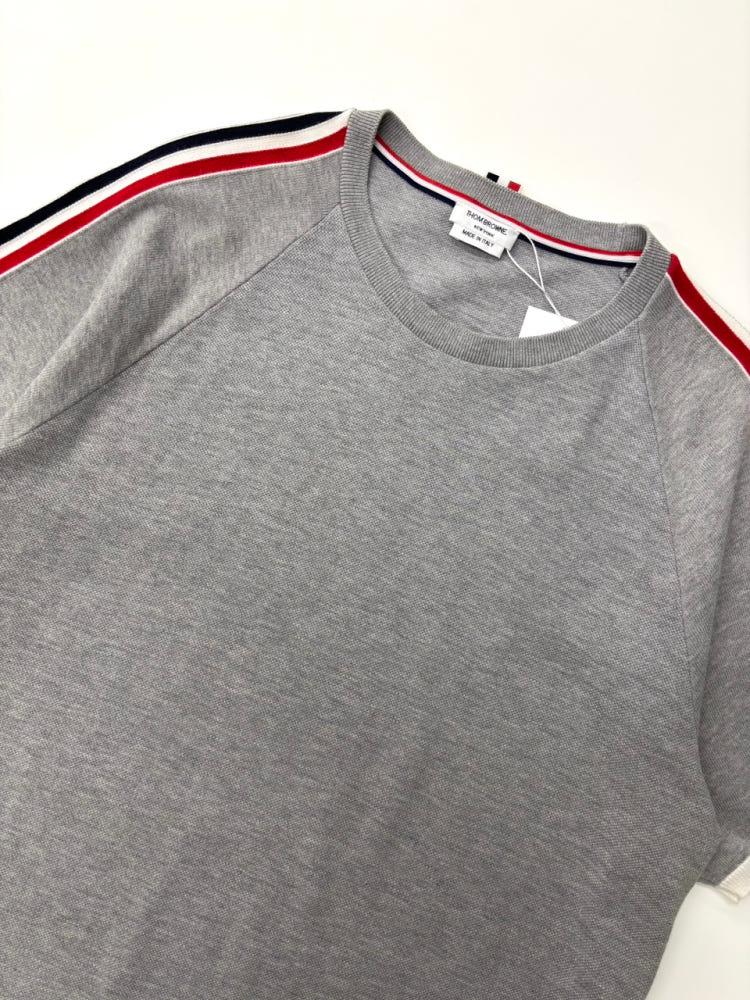 Thom Browne 톰브라운 클래식 피케 반팔 티셔츠 그레이 5