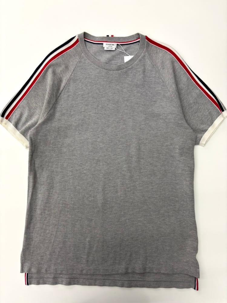 Thom Browne 톰브라운 클래식 피케 반팔 티셔츠 그레이 4