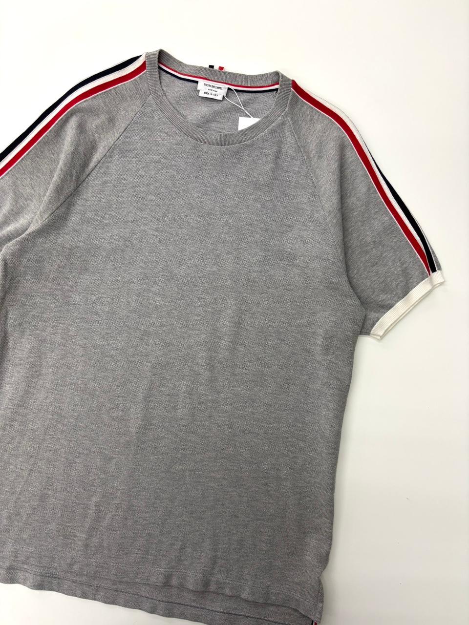 Thom Browne 톰브라운 클래식 피케 반팔 티셔츠 그레이 2
