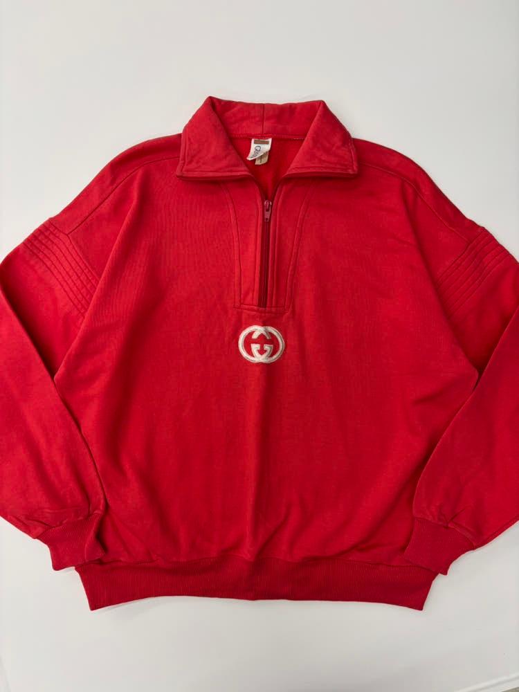 Gucci 구찌 80‘s 레드 하프집업 맨투맨 5