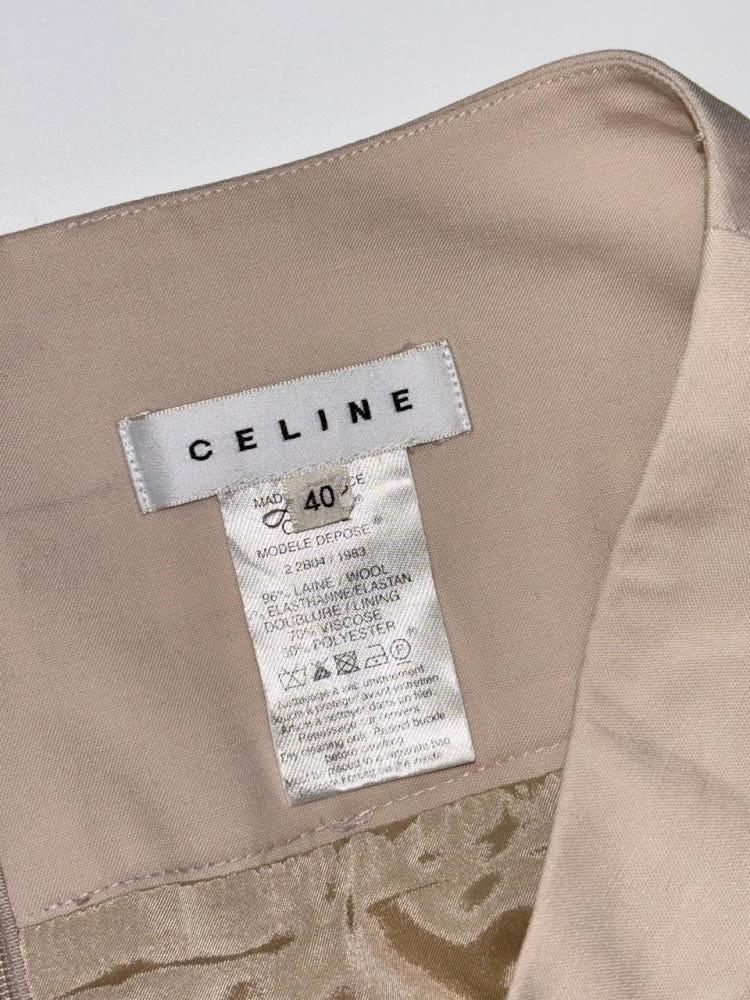Celine 셀린느 핑크베이지 벨티드 미디 스커트 10