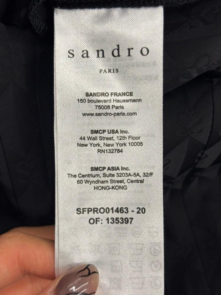 sandro 산드로 블랙 자카드 패턴 레이온 원피스 10