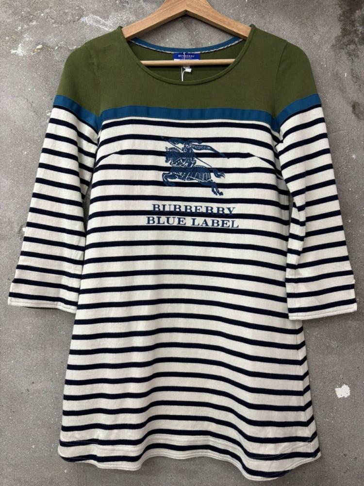 Burberry 버버리 블루라벨 배색 스트라이프 코튼 롱슬리브 3