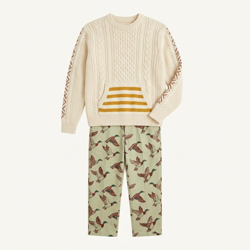 RAF SIMONS 라프시몬스 17FW 아이보리 디테일 울 니트 1