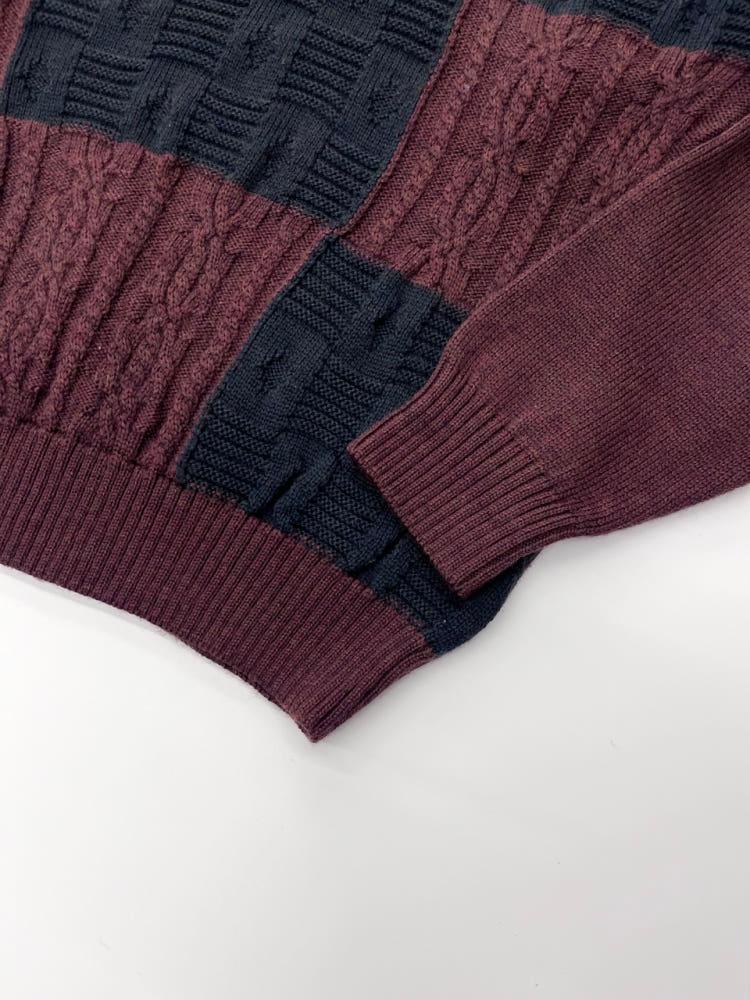 Burberry 버버리 크레스트 로고 버건디 퓨어 뉴 울 니트 5