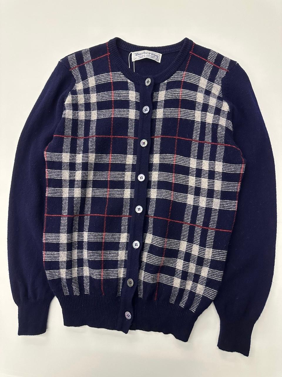 Burberry 버버리 90‘s 램스울 노바체크 가디건 2