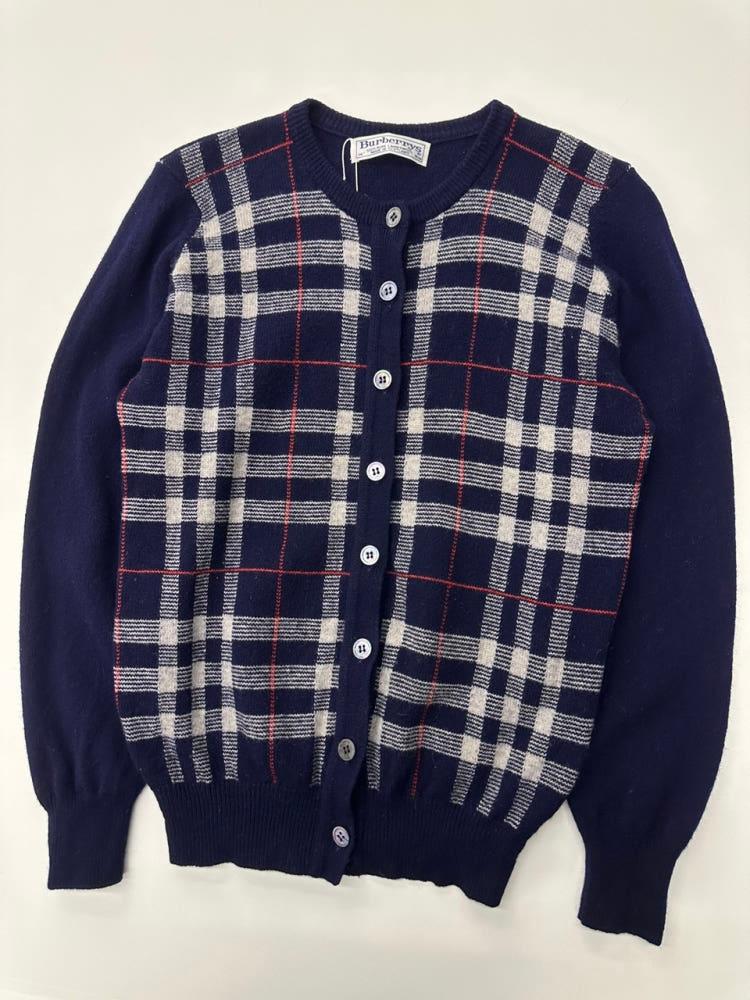 Burberry 버버리 90‘s 램스울 노바체크 가디건 3