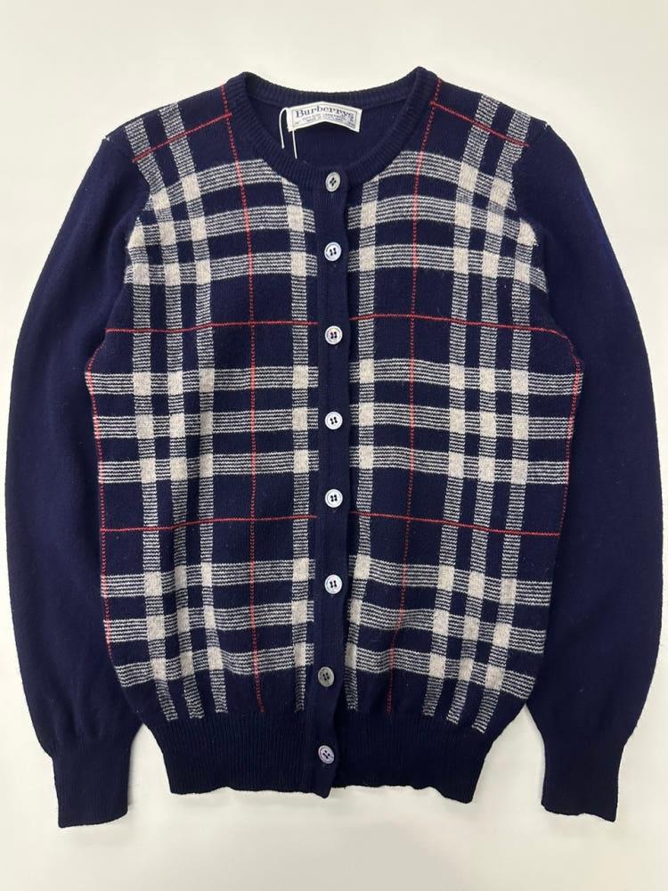 Burberry 버버리 90‘s 램스울 노바체크 가디건 4