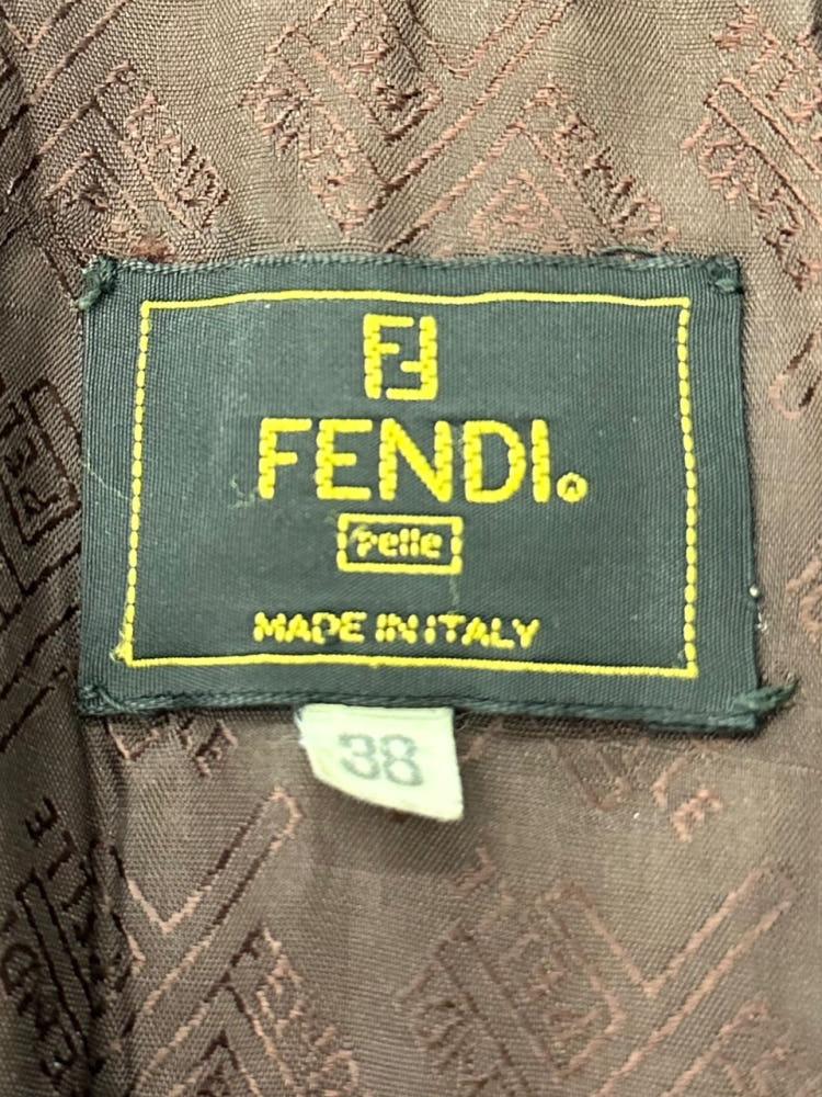 Fendi 펜디 90‘s 레더 브라운 주카 자켓 11
