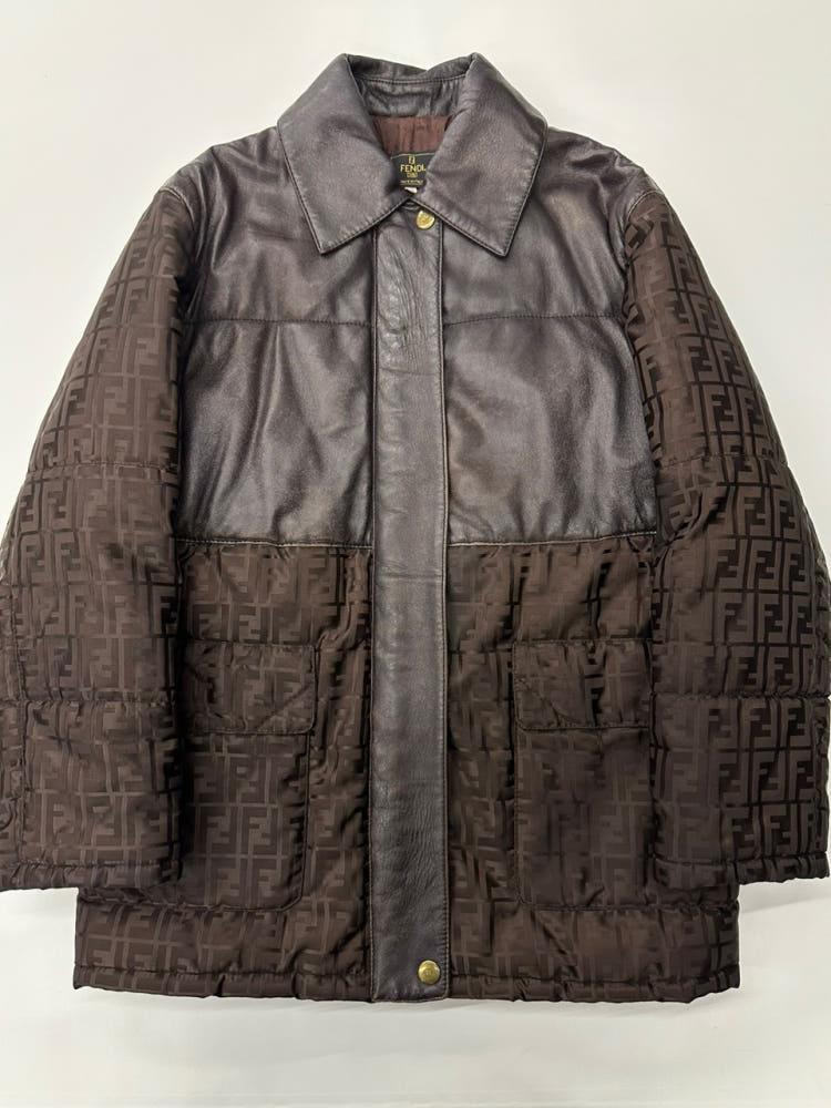 Fendi 펜디 90‘s 레더 브라운 주카 자켓 8