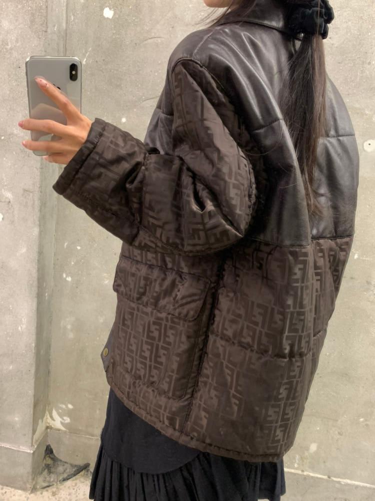 Fendi 펜디 90‘s 레더 브라운 주카 자켓 3
