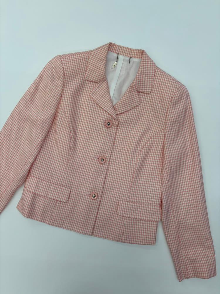 Courreges 꾸레쥬 핑크 트위드 자켓 원피스 셋업 4