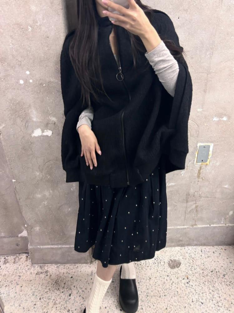 Alexander Wang 알렉산더왕 블랙 울 판초 자켓 4