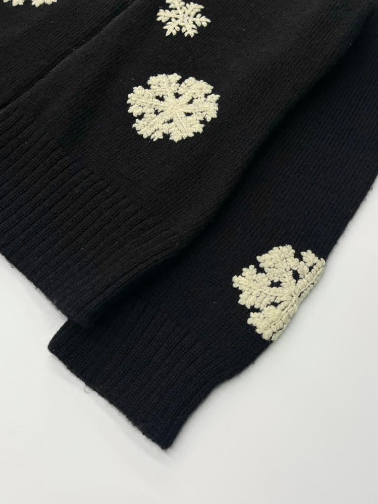 Paul Smith 폴스미스 90‘s 블랙 패턴 자수 울 니트집업 7