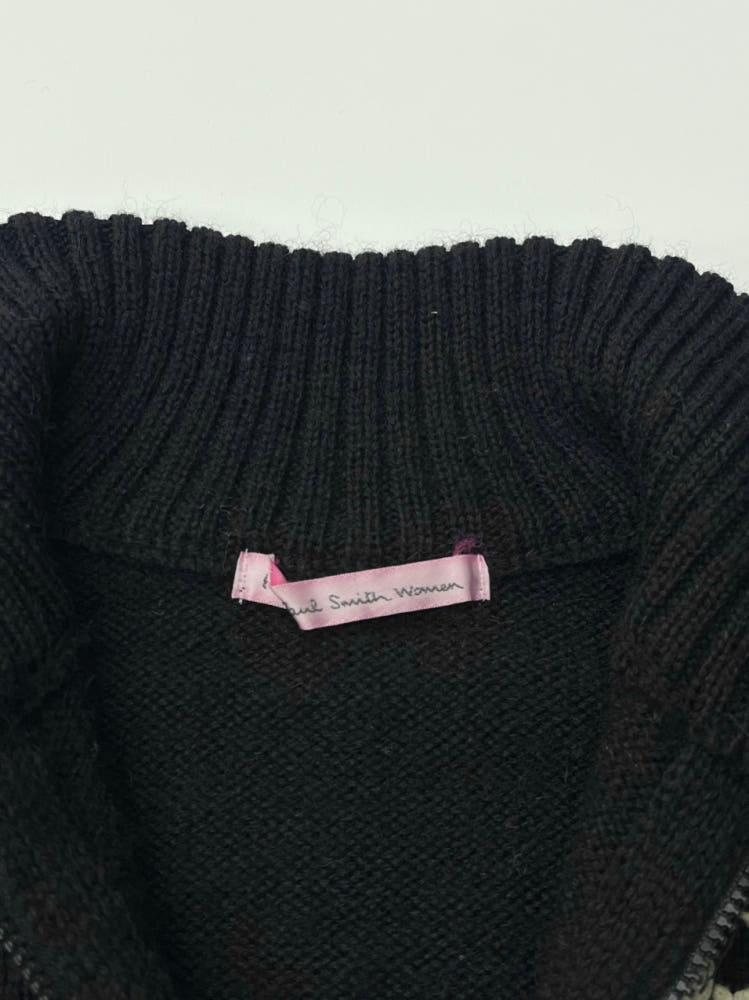 Paul Smith 폴스미스 90‘s 블랙 패턴 자수 울 니트집업 9