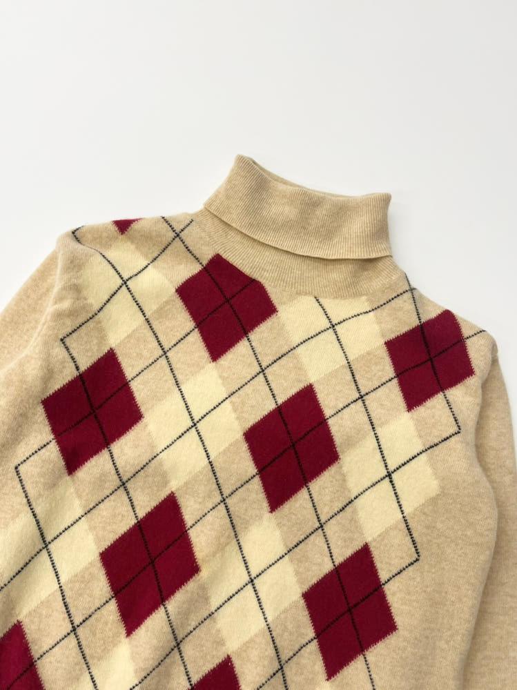 Burberry 버버리 런던 아가일패턴 터틀넥 니트 6